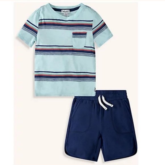 Splendid Other - Splendid Youth Boys Bright Stripe Tee and Shorts Set  9136